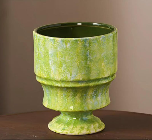 Verdant Column — Sculptural Ceramic Vase
