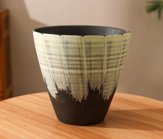 Ivory Veil — Textured Ceramic Vase